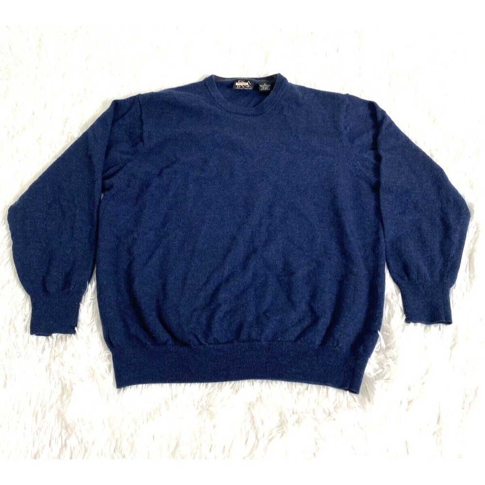 Jos A Bank Kids Sweater Size XL Navy Blue Merino Wool Pullover
